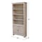International Concepts Shaker Bookcase, 72"H, Washed Gray Taupe K09-SH-3227A-SH-322D - alternate 6